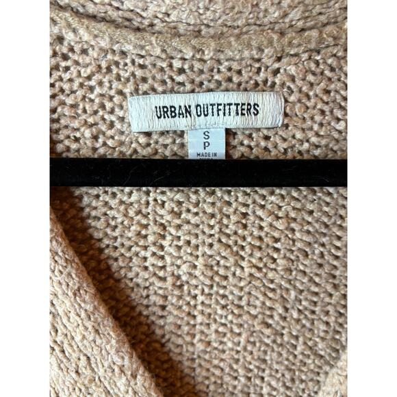 Urban Outfitters Womens Cardigan Small Tan Button Front BOHO Oversized Neutral - Picture 2 of 6